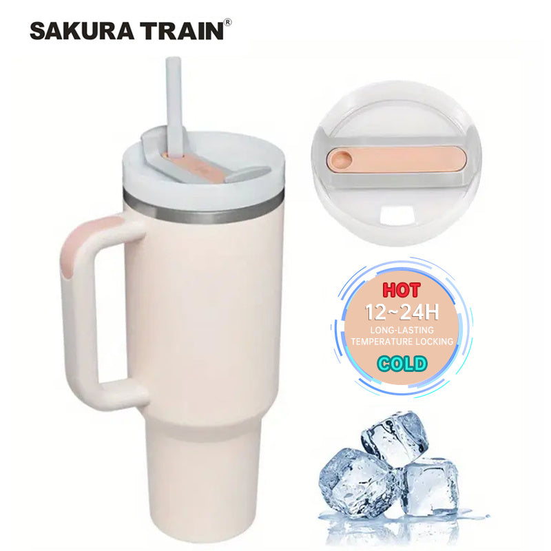 1 pièce, tasse à café pour voiture, bouteille d'eau, grande capacité en acier inoxydable V…