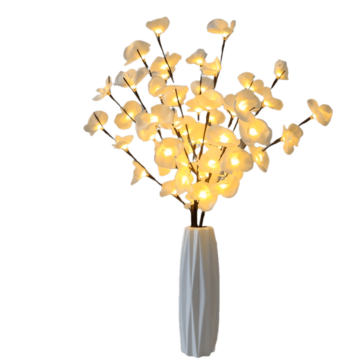 20pcs LED Willow Branch Lights pour la décoration de la maison, la décoration de chambre à coucher, la décoration de mariage, Noël, la Saint-Valentin, les lumières de décoration de la fête des mères, les piles non incluses (blanc)