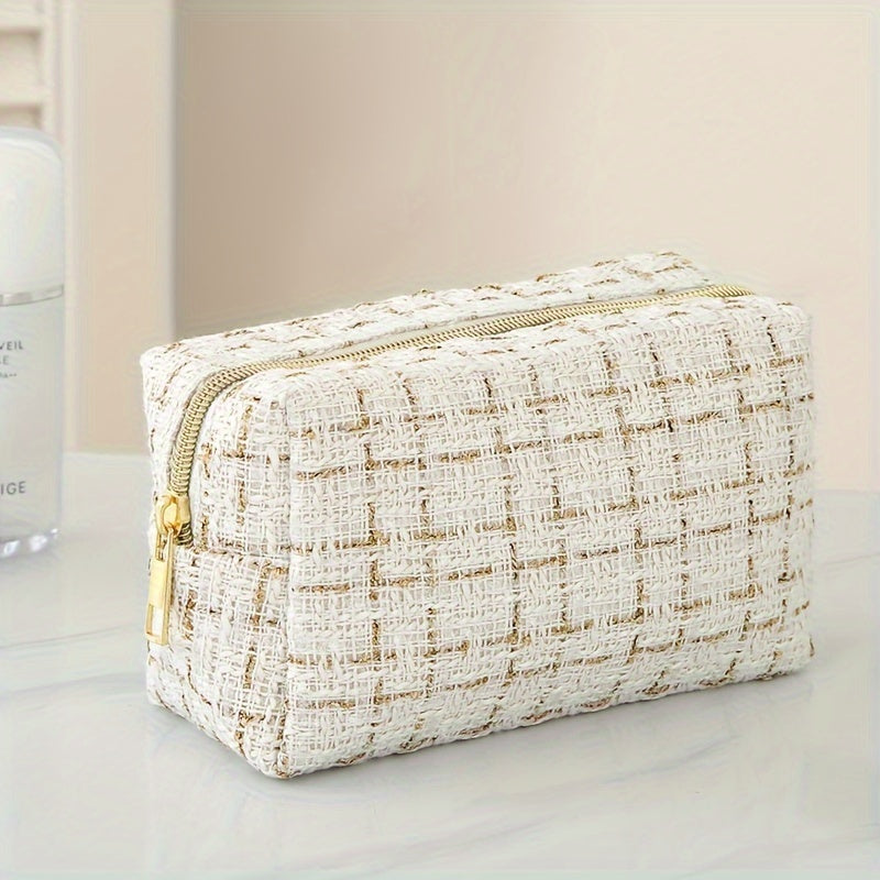 Trousse à cosmétiques élégante, trousse de toilette, organisateur de maquillage avec fermeture éclair, trousse de toilette de voyage portable