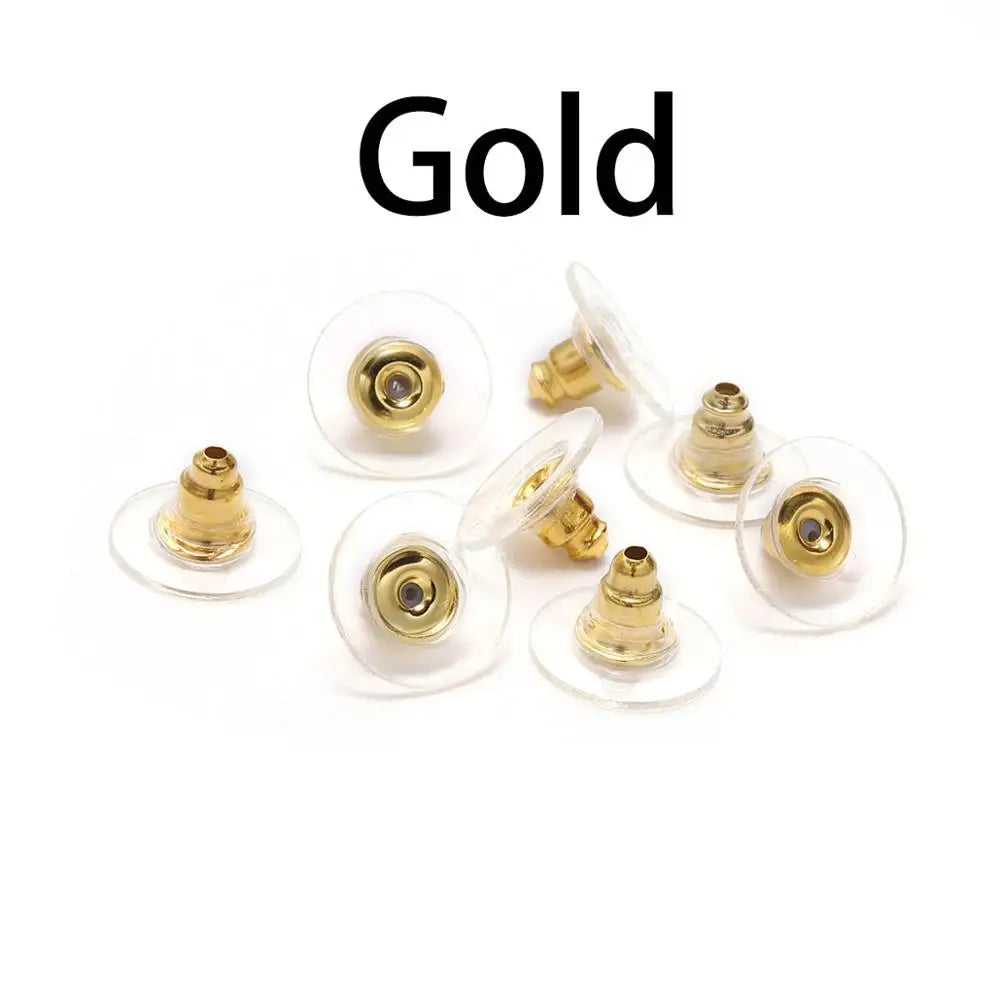 100-200 pièces boucles d'oreilles en caoutchouc dos bouchon écrous boucle d'oreille arrière fournitures pour bijoux bijoux à bricoler soi-même résultats fabrication d'accessoires