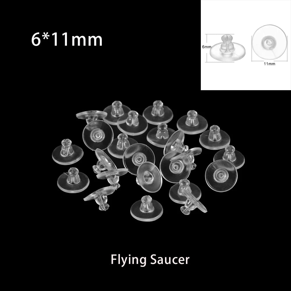 100-200 pièces boucles d'oreilles en caoutchouc dos bouchon écrous boucle d'oreille arrière fournitures pour bijoux bijoux à bricoler soi-même résultats fabrication d'accessoires