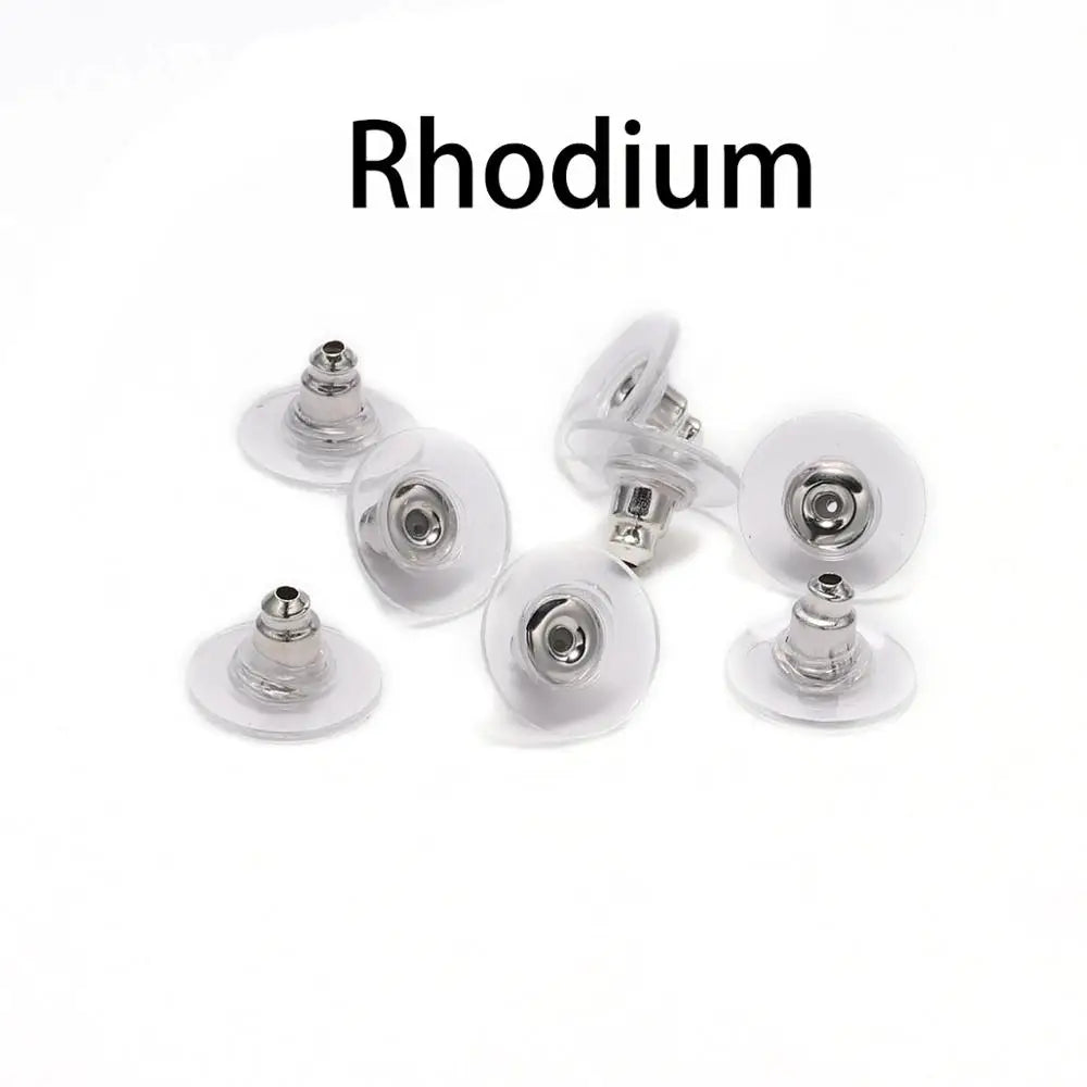 100-200 pièces boucles d'oreilles en caoutchouc dos bouchon écrous boucle d'oreille arrière fournitures pour bijoux bijoux à bricoler soi-même résultats fabrication d'accessoires