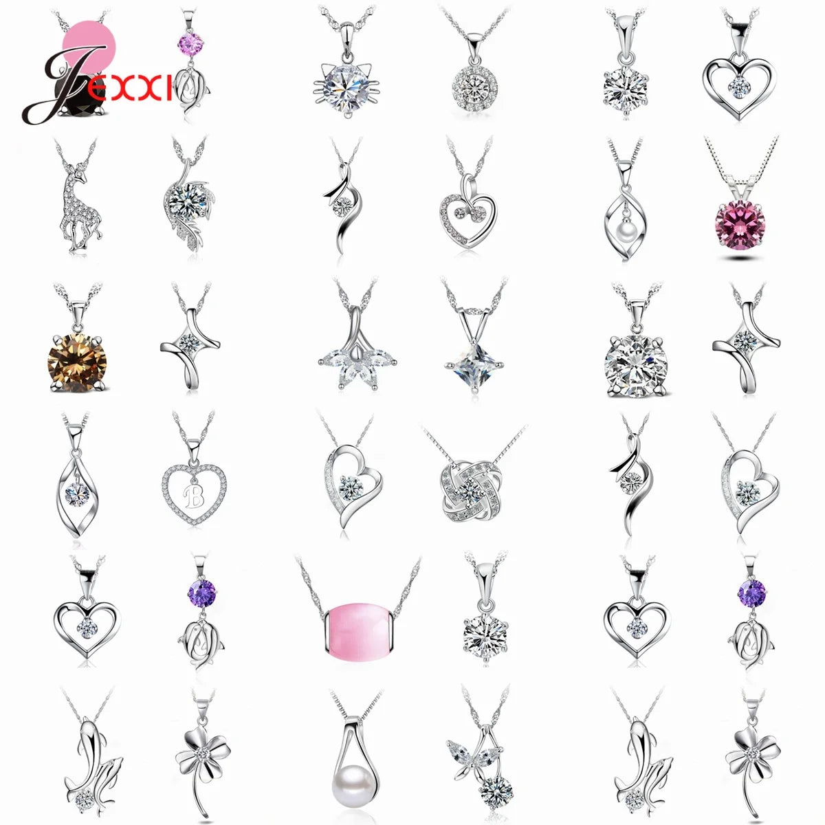 Fashion Bijoux Luxury Crystal Pearl Statement Pendant Necklace for Women 925 Sterling Silver Needle Fine Jewelry Accessories