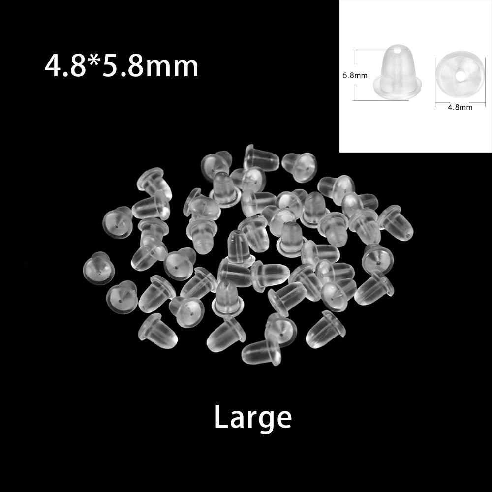 100-200 pièces boucles d'oreilles en caoutchouc dos bouchon écrous boucle d'oreille arrière fournitures pour bijoux bijoux à bricoler soi-même résultats fabrication d'accessoires