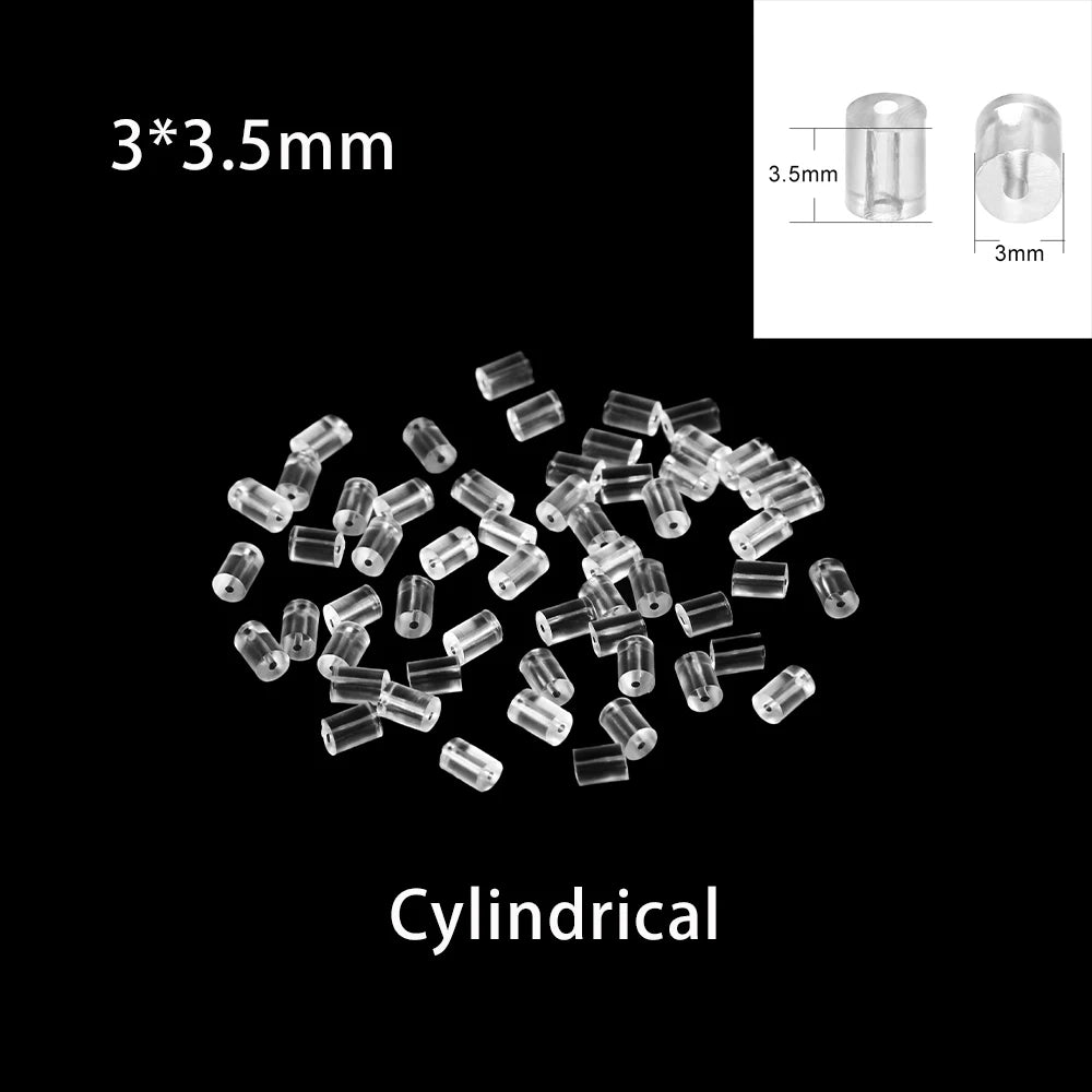 100-200 pièces boucles d'oreilles en caoutchouc dos bouchon écrous boucle d'oreille arrière fournitures pour bijoux bijoux à bricoler soi-même résultats fabrication d'accessoires