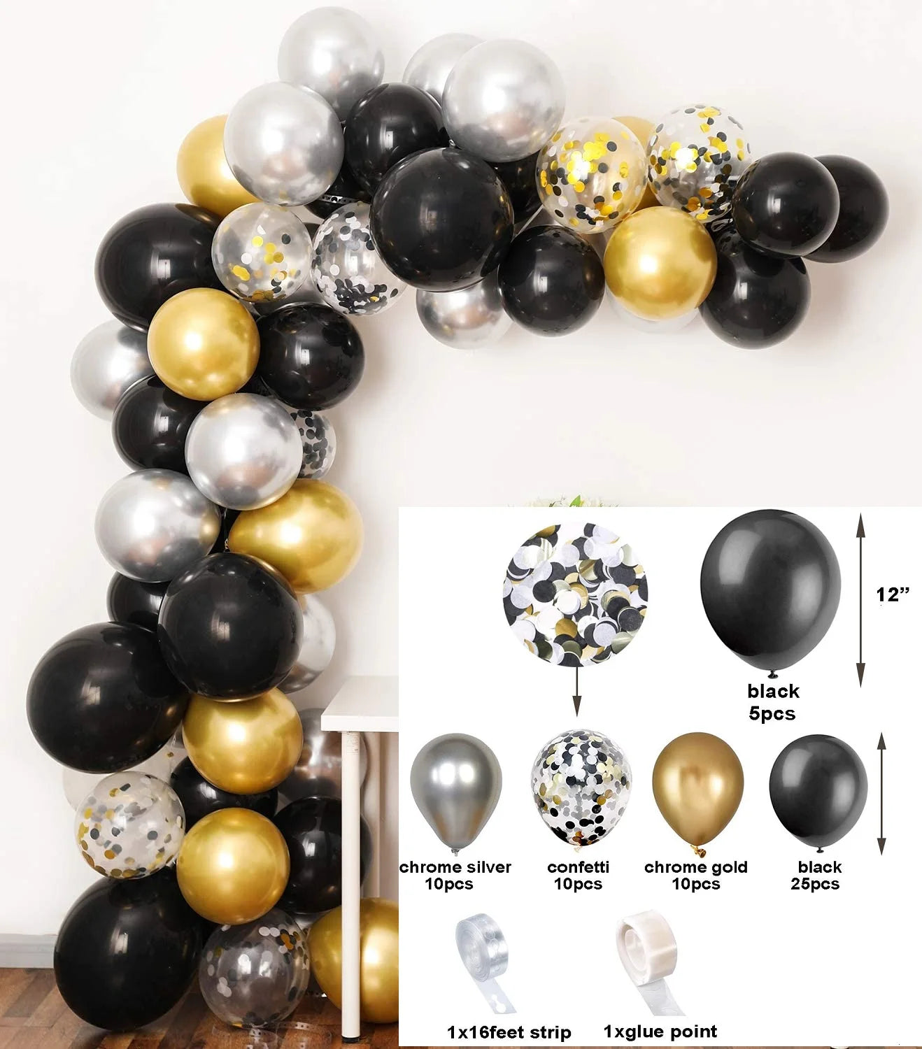 Ensemble d'Arche à Ballons pour Table à Manger, Pilier Arqué, Décoration de Mariage, ixd'Anniversaire pour Enfants, Réception-Cadeau pour Bébé