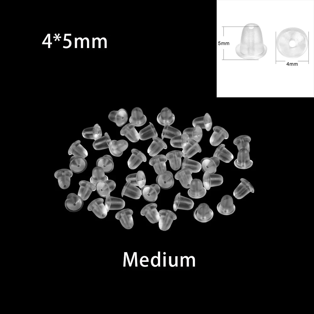 100-200 pièces boucles d'oreilles en caoutchouc dos bouchon écrous boucle d'oreille arrière fournitures pour bijoux bijoux à bricoler soi-même résultats fabrication d'accessoires