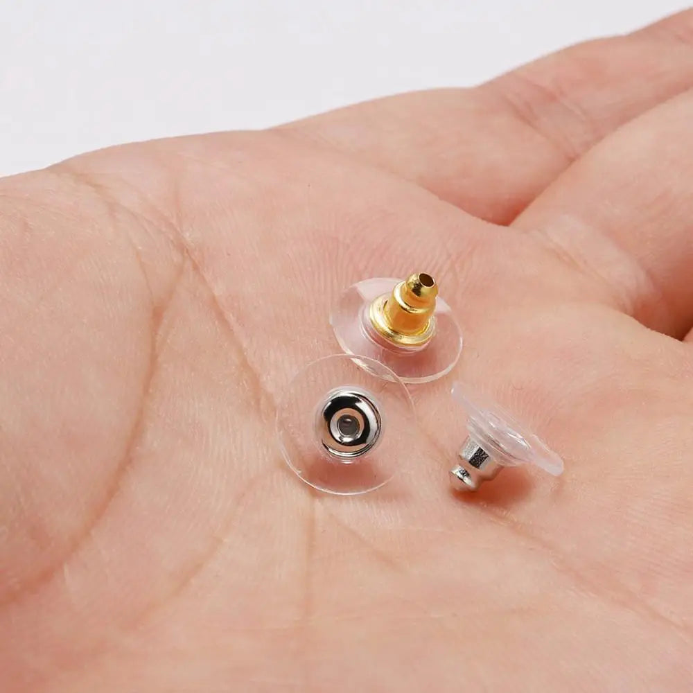 100-200 pièces boucles d'oreilles en caoutchouc dos bouchon écrous boucle d'oreille arrière fournitures pour bijoux bijoux à bricoler soi-même résultats fabrication d'accessoires
