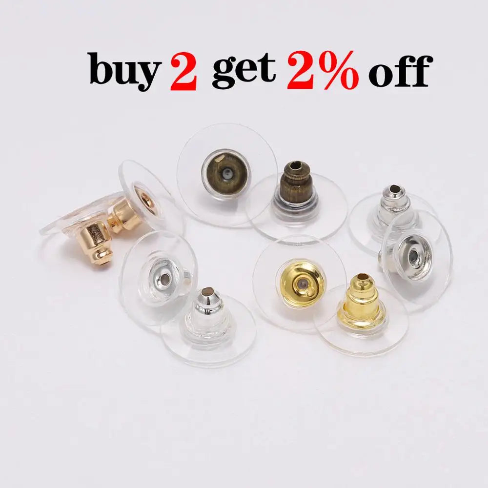 100-200 pièces boucles d'oreilles en caoutchouc dos bouchon écrous boucle d'oreille arrière fournitures pour bijoux bijoux à bricoler soi-même résultats fabrication d'accessoires