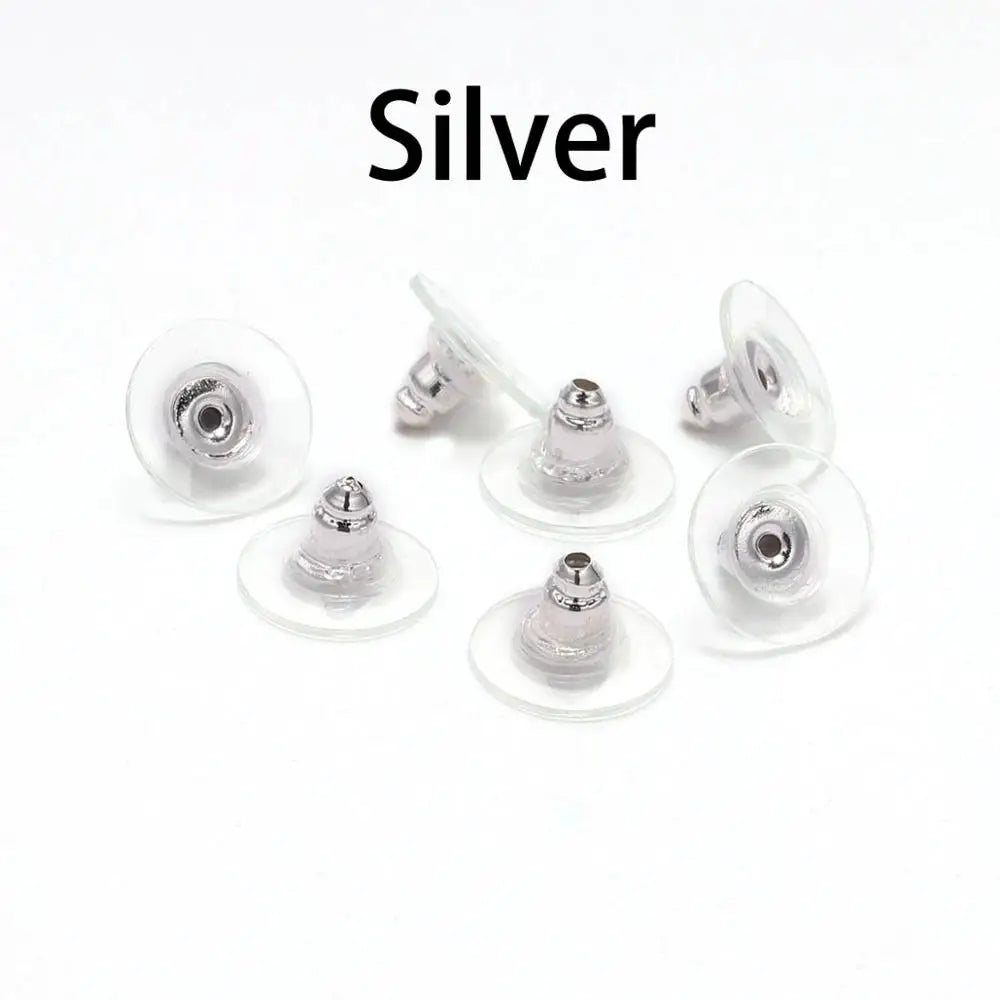 100-200 pièces boucles d'oreilles en caoutchouc dos bouchon écrous boucle d'oreille arrière fournitures pour bijoux bijoux à bricoler soi-même résultats fabrication d'accessoires
