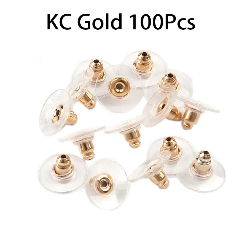 100-200 pièces boucles d'oreilles en caoutchouc dos bouchon écrous boucle d'oreille arrière fournitures pour bijoux bijoux à bricoler soi-même résultats fabrication d'accessoires