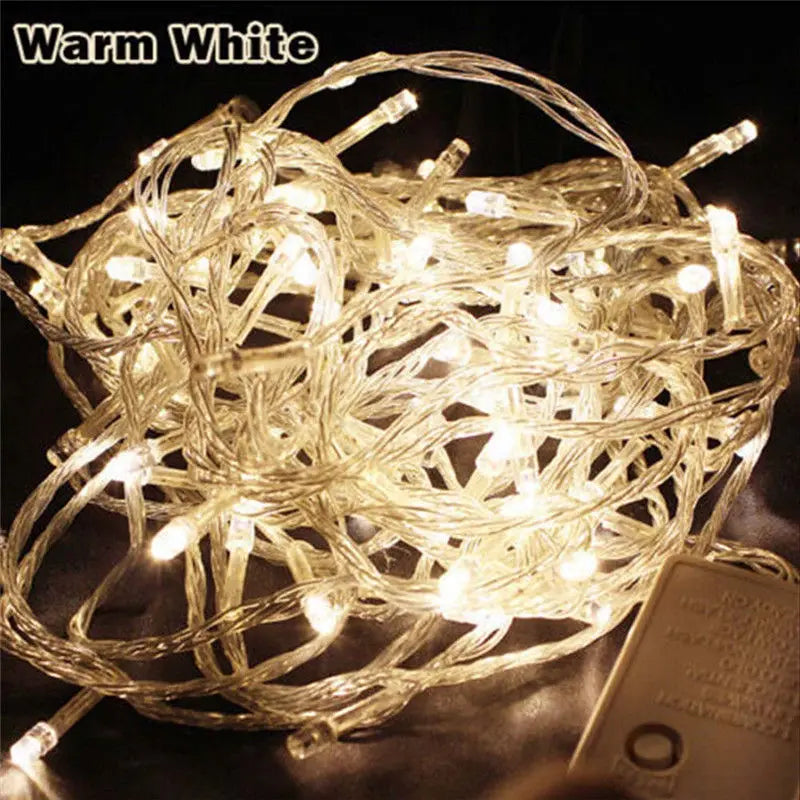 10M 100LED s LED chaîne lumière AC220V AC110V 9 couleurs feston lampes étanche extérieur guirlande fête vacances décoration de noël