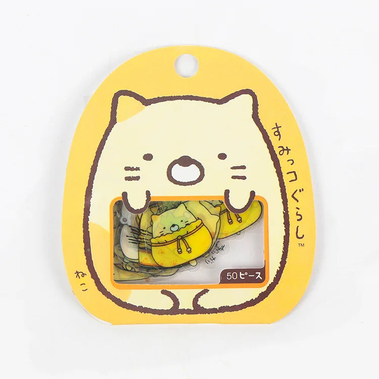 Autocollants Kawaii de dessin animé mignon en PVC, joli chat, ours, pour décoration de journal intime, DIY bricolage, 50 pièces/sac, livraison gratuite