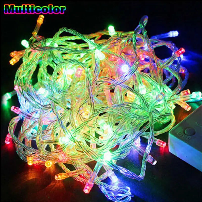 10M 100LED s LED chaîne lumière AC220V AC110V 9 couleurs feston lampes étanche extérieur guirlande fête vacances décoration de noël