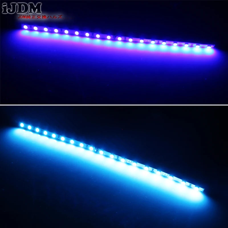 Lumière iJDM18-SMD-5050 de bande de T10 W5W LED pour la zone de cargaison de coffre de voiture ou l'éclairage intérieur, blanc bleu glacier/bleu de SG 6000K, 12V