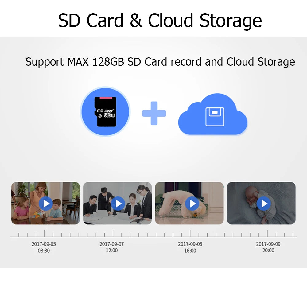 INQMEGA-Caméra de surveillance intelligente IP WiFi Cloud HD 1080p, dispositif de sécurité domestique sans fil, avec suivi automatique de mouvement humain, réseau CCTV
