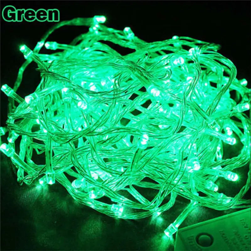 10M 100LED s LED chaîne lumière AC220V AC110V 9 couleurs feston lampes étanche extérieur guirlande fête vacances décoration de noël
