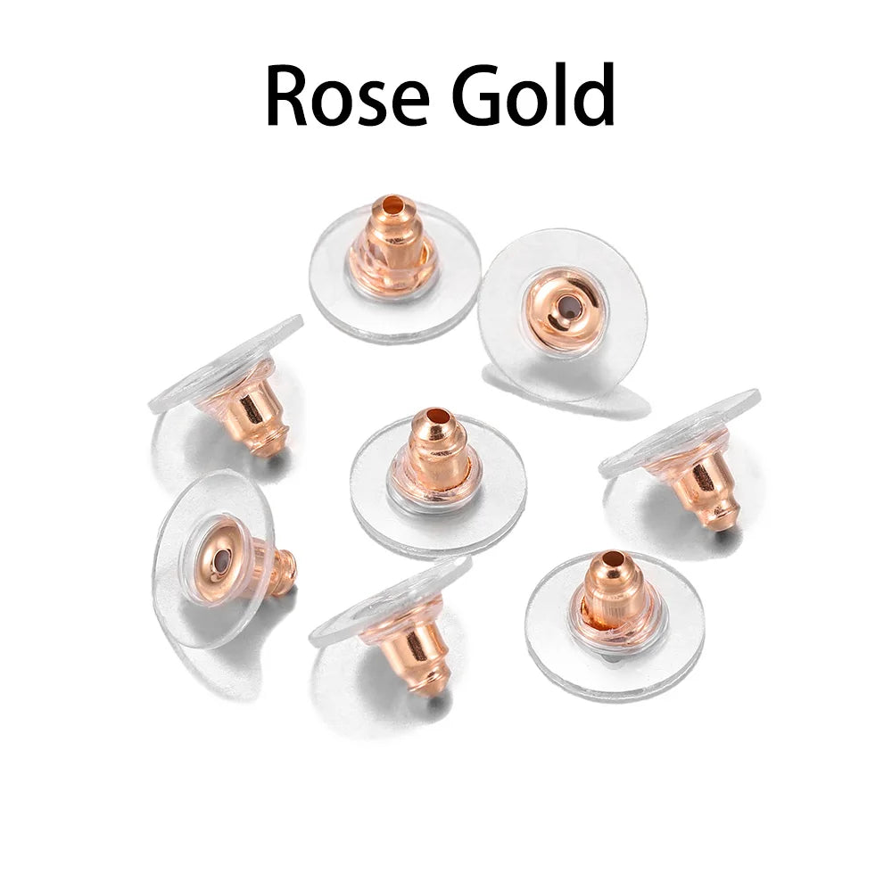 100-200 pièces boucles d'oreilles en caoutchouc dos bouchon écrous boucle d'oreille arrière fournitures pour bijoux bijoux à bricoler soi-même résultats fabrication d'accessoires