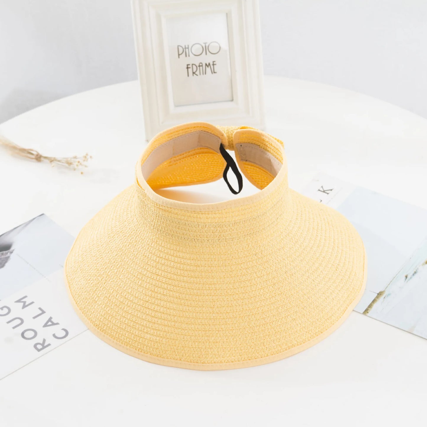 LaMaxPa nouvelles femmes été visières chapeau pliable chapeau de soleil large bord plage chapeaux chapeau de paille chapeau femme plage Protection UV casquette