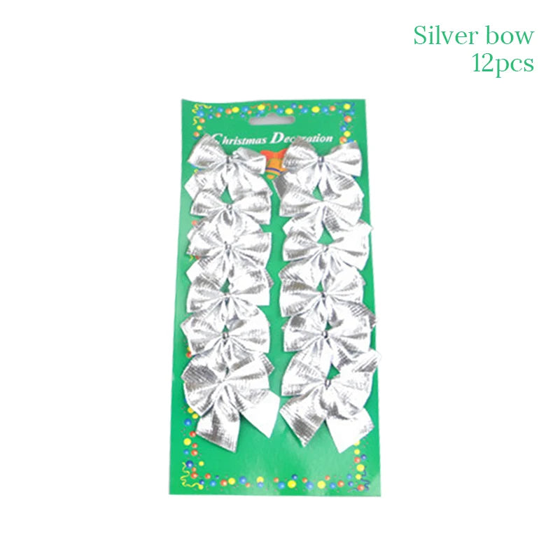 Décoration nœud papillon Amoled pour la décoration de la maison, nœuds rouges et dorés, arbre de Noël