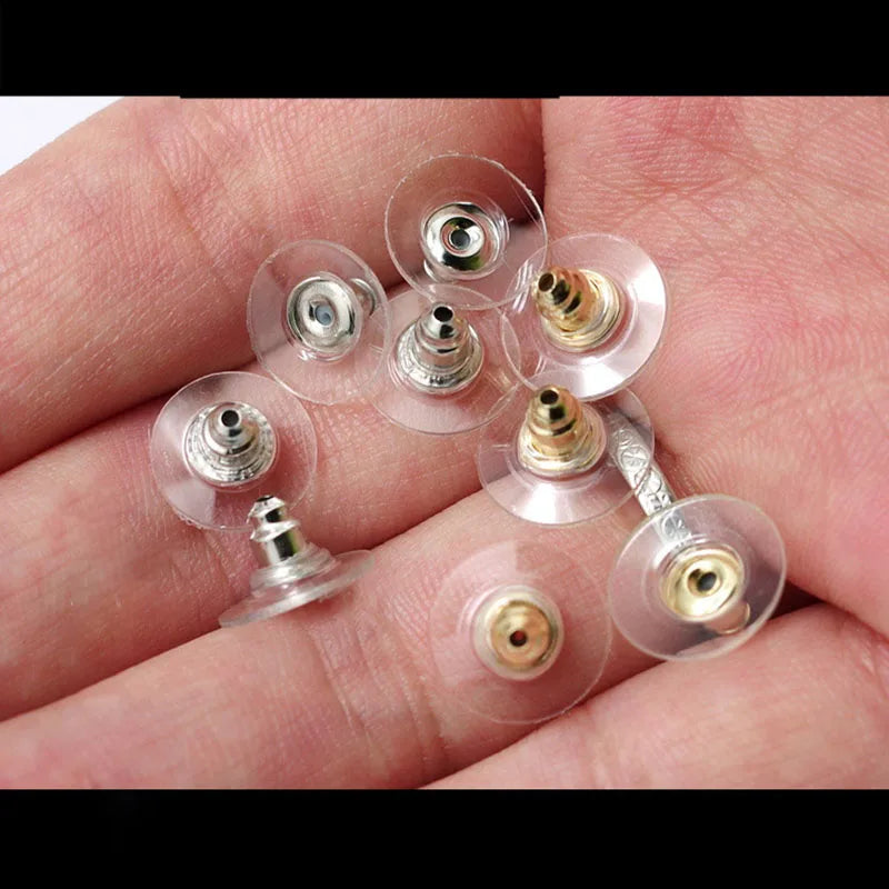 100-200 pièces boucles d'oreilles en caoutchouc dos bouchon écrous boucle d'oreille arrière fournitures pour bijoux bijoux à bricoler soi-même résultats fabrication d'accessoires