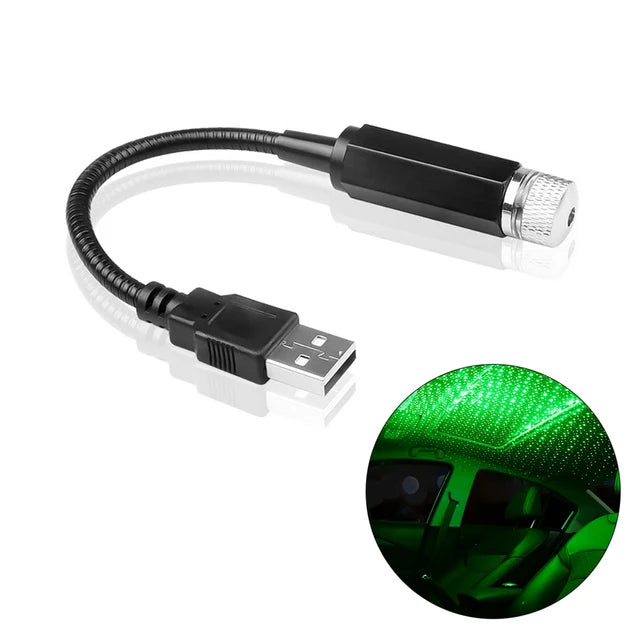 Mini lampe LED LED pour toit de voiture, projecteur, lumière d'ambiance, galaxie, USB, luminaire décoratif, réglable, idéal pour une chambre à coucher