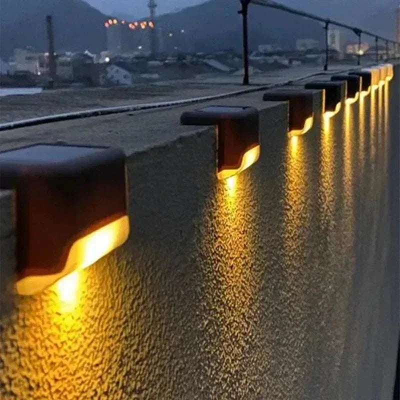 1/4/8/12/pcs LED solaire lumières extérieure jardin lumière pont lampe solaire escaliers lumière étanche solaire étape lampe Patio jardin décor