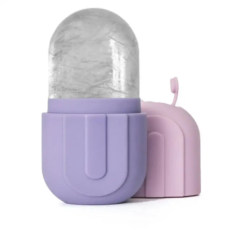 Rouleau de glace à compresse froide pour le visage et les yeux, Massage de beauté, moule à glace en Silicone, outil de soins de la peau du visage rafraîchissant et raffermissant