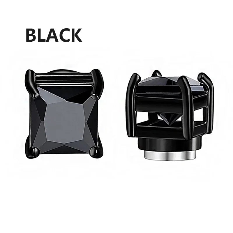 1 paire de boucles d'oreilles magnétiques en acier inoxydable de 6MM pour hommes et femmes, ensemble de boucles d'oreilles à Clip sans perçage, bijoux Non percés