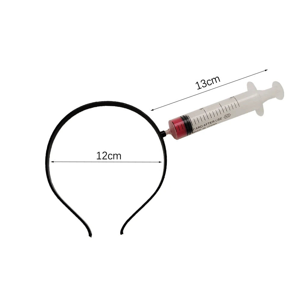 Cerceau de cheveux de sang d'horreur d'Halloween, faux couteau de scies de hache, accessoire déguisement