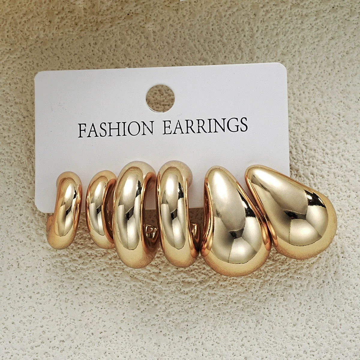 Ensemble de boucles d'oreilles légères en forme de C pour femmes, couleur or, forme asymétrique, CCB, bijoux à usage quotidien, 2/6/20 pièces, 2025