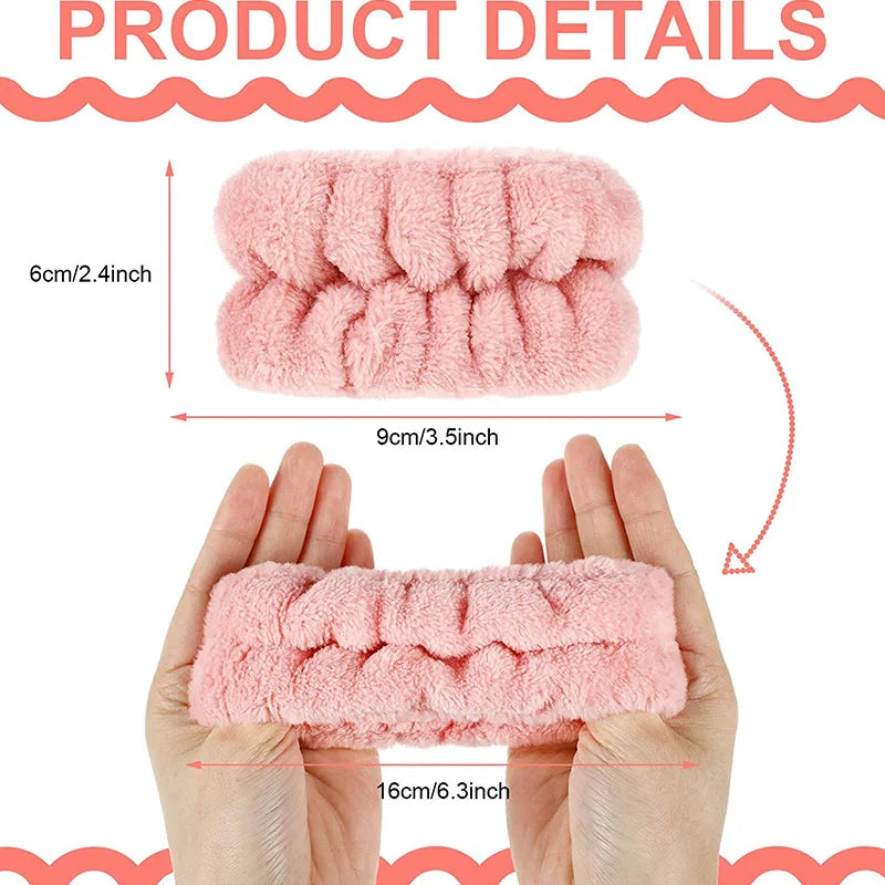 Bandeau de lavage de poignet en microfibre, serviette de lavage de poignet, chouchous pour laver le visage, bandeau absorbant pour femmes