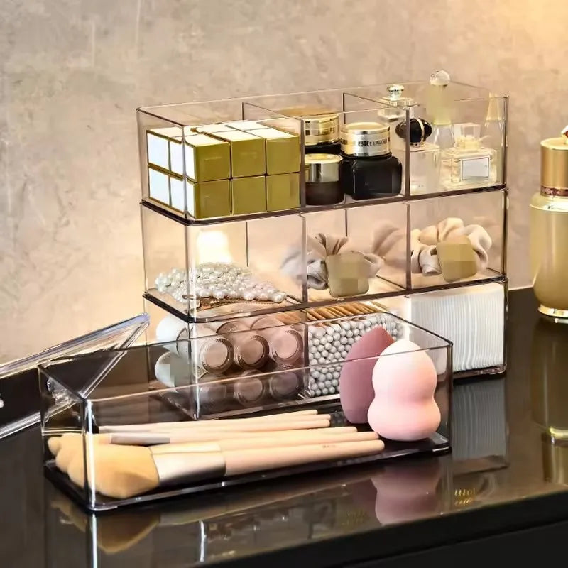 Organisateur de maquillage pour tiroir, organisateur de maquillage pour vanité, comptoir, salle de bain, cuisine et armoires, boîtes de rangement