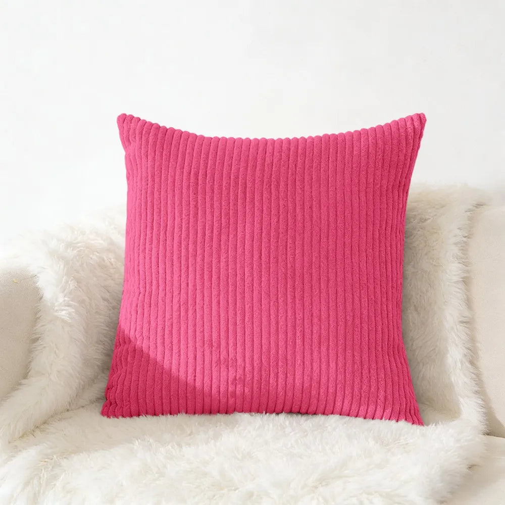 Housse de coussin en velours côtelé, grande taille 70x70 65x65