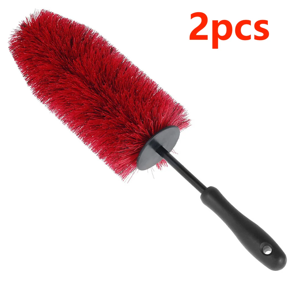 Brosse de nettoyage de pneus de jante de roue de voiture, nettoyeur de poils souples, anti-rayures, outil de lavage de détail automobile flexible pour tous les types de roues