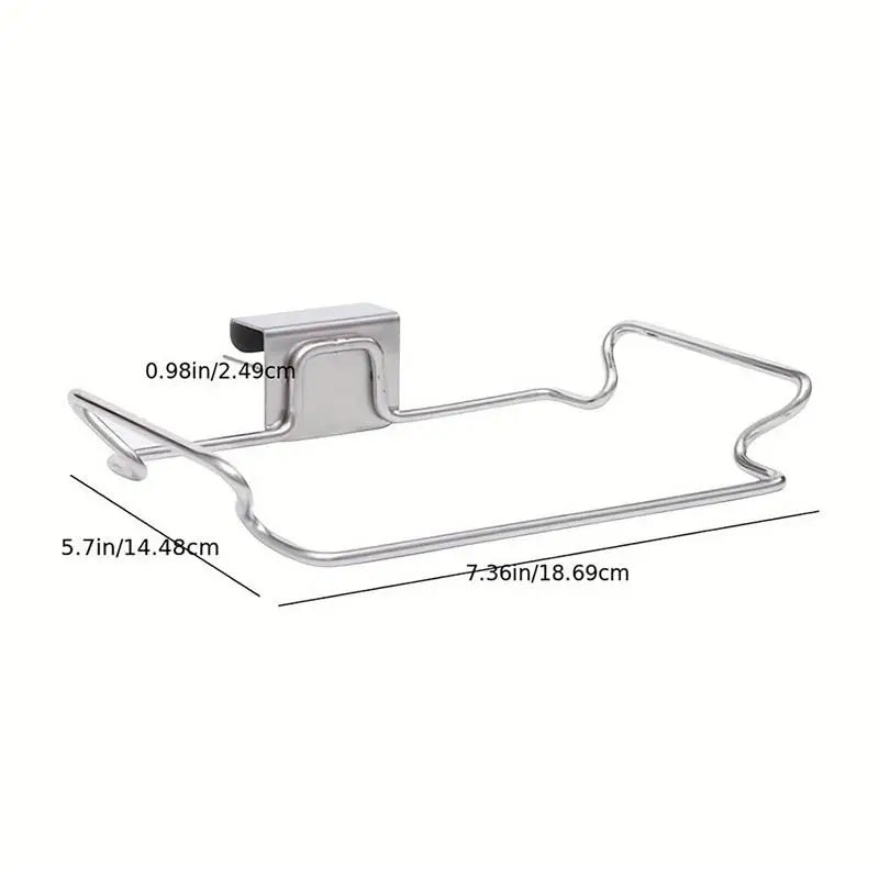 Kitchen Trash Rack Closet Stand Stainless Steel kitchen Accessories Cabinet Door Garbage Storage Holder Garbage Bags Holder