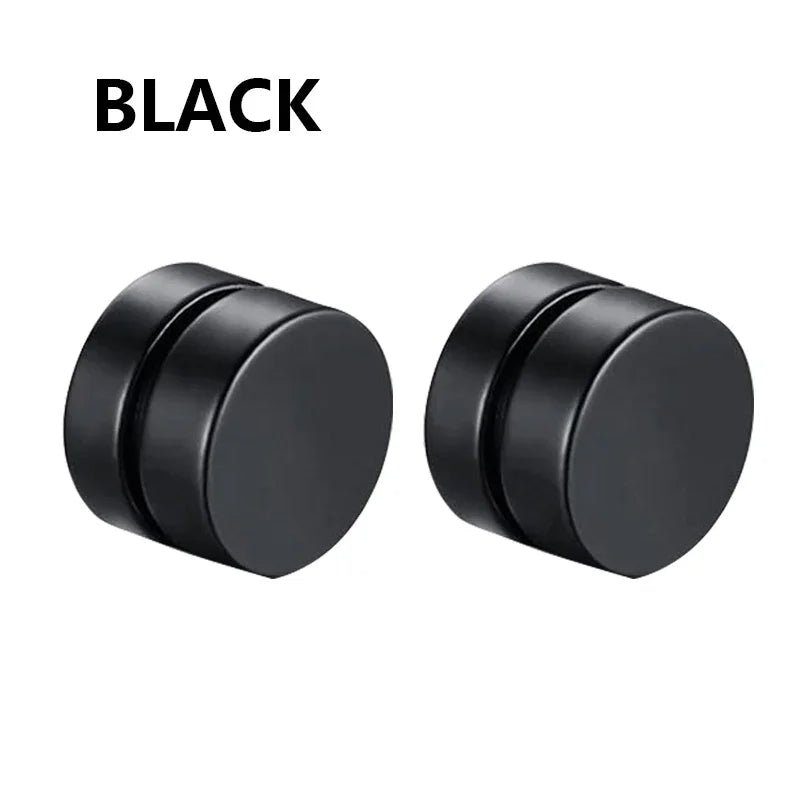 1 paire de boucles d'oreilles magnétiques en acier inoxydable de 6MM pour hommes et femmes, ensemble de boucles d'oreilles à Clip sans perçage, bijoux Non percés