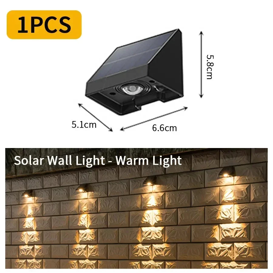 1pc applique murale solaire éclairage extérieur IP54 lampe à LED étanche ampoule éclairage automatique la nuit pour jardin cour ou balcon