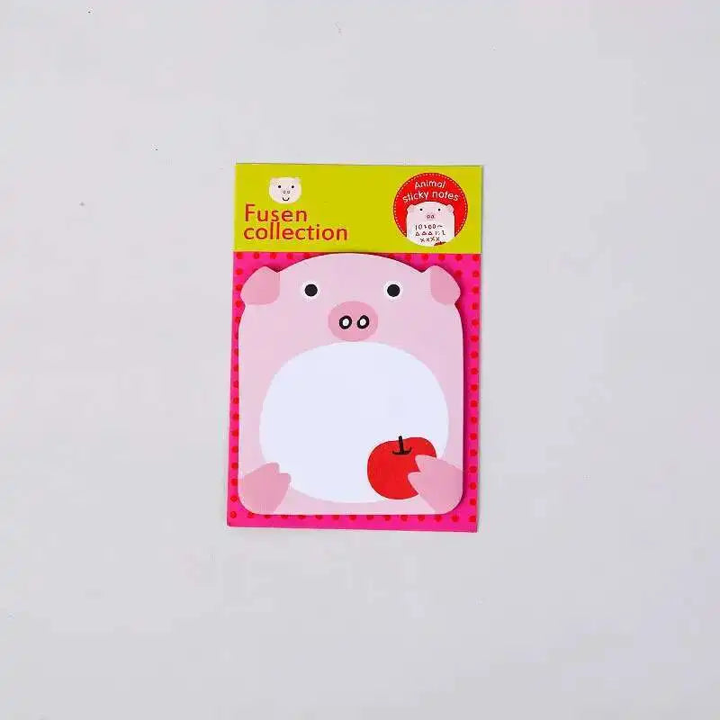 1 pièces autocollant mignon Kawaii Animal Notes autocollantes bloc-Notes bloc-Notes bureau fournitures scolaires papeterie Panda chat lièvre signet poste
