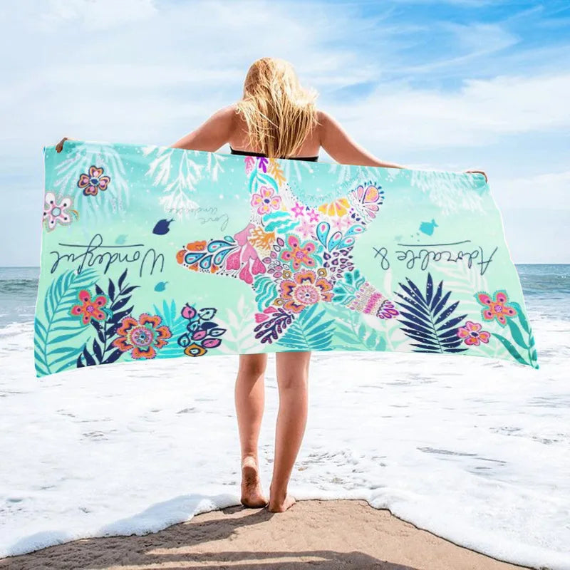 1 élément océan de grande taille avec une absorption d'eau accrue et une serviette de plage confortable