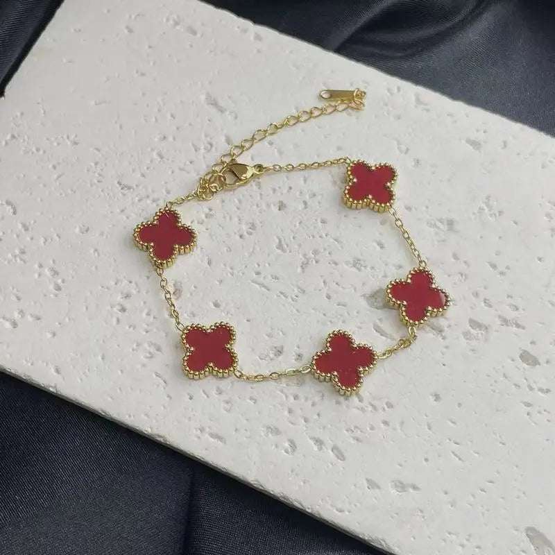 Bracelet Double face en acier inoxydable, 10 pièces, feuille de plante, accessoires de mode polyvalents, cadeau de saint valentin, Souvenir pour femmes