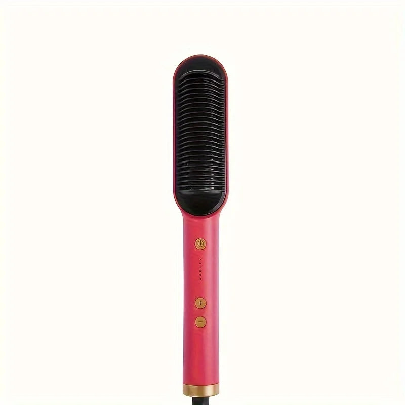 1 pièce de peigne à cheveux raides, outil de coiffure électrique 2 en 1, fer à lisser multifonctionnel