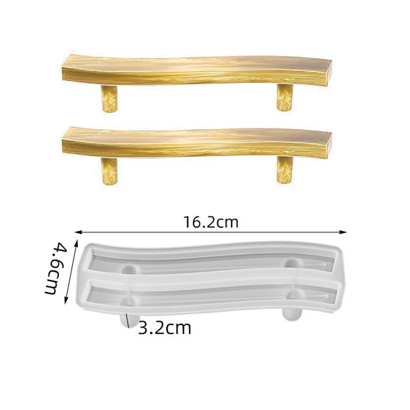 Plateau en résine époxy, moule en Silicone, grand rectangle, assiette à thé, dessous de verre, moule en résine pour la décoration de la maison, fabrication artisanale, fournitures d'art