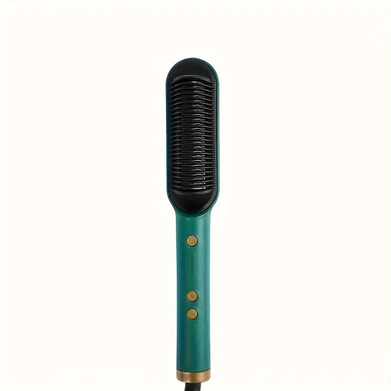 1 pièce de peigne à cheveux raides, outil de coiffure électrique 2 en 1, fer à lisser multifonctionnel