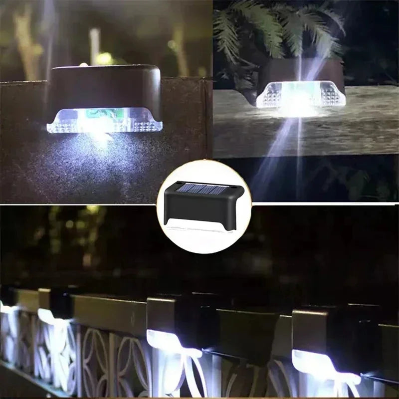 1/4/8/12/pcs LED solaire lumières extérieure jardin lumière pont lampe solaire escaliers lumière étanche solaire étape lampe Patio jardin décor