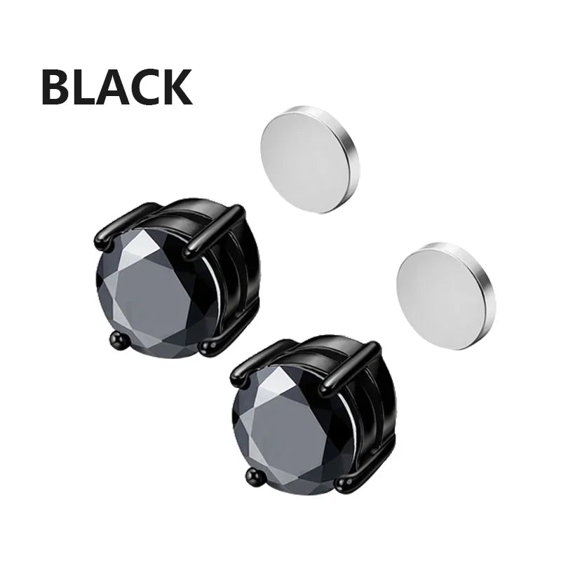 1 paire de boucles d'oreilles magnétiques en acier inoxydable de 6MM pour hommes et femmes, ensemble de boucles d'oreilles à Clip sans perçage, bijoux Non percés