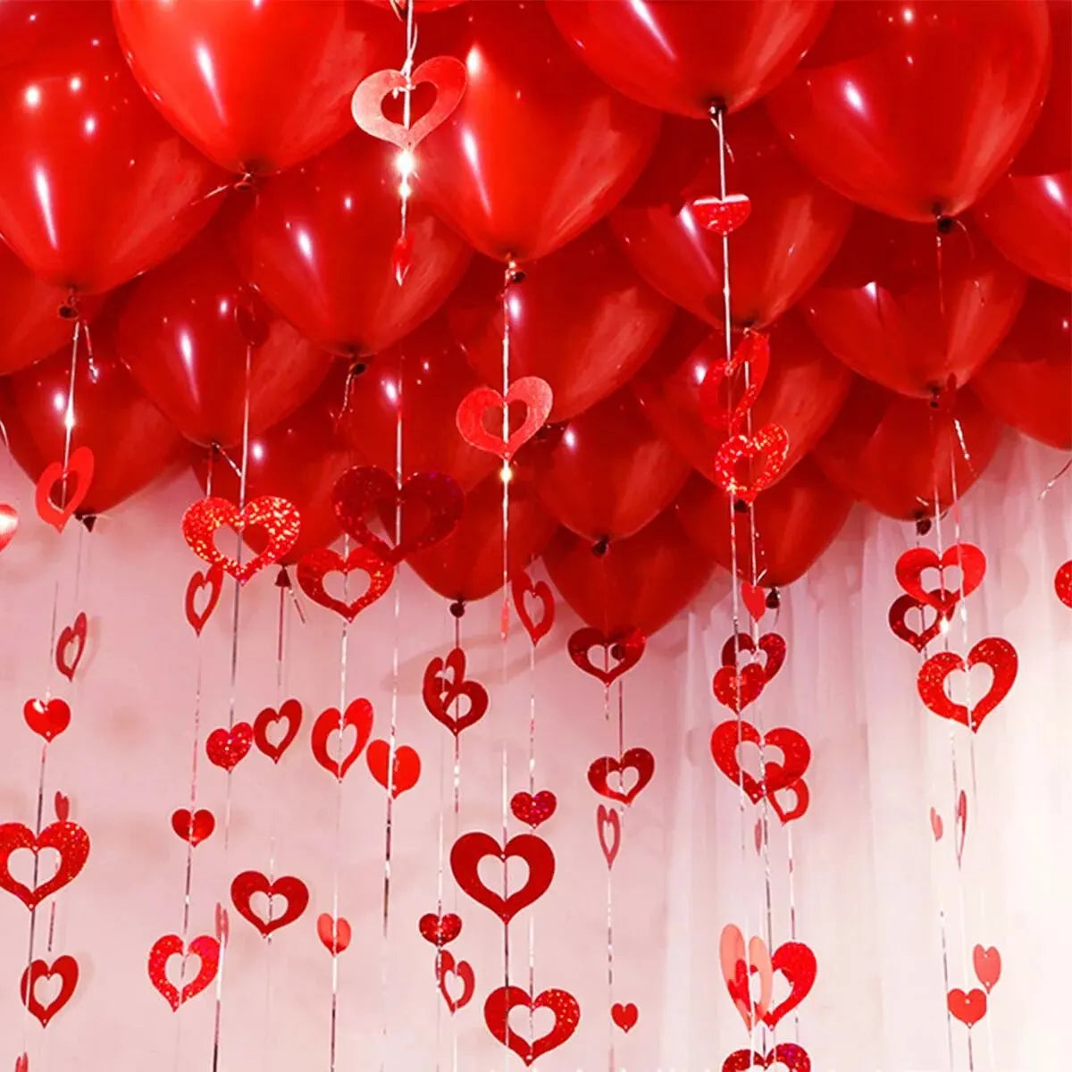 100 pièces décoration de fête d'anniversaire de mariage décoration ballon pluie soie paillettes pendentif fournitures de mariage décoration de salle de mariage
