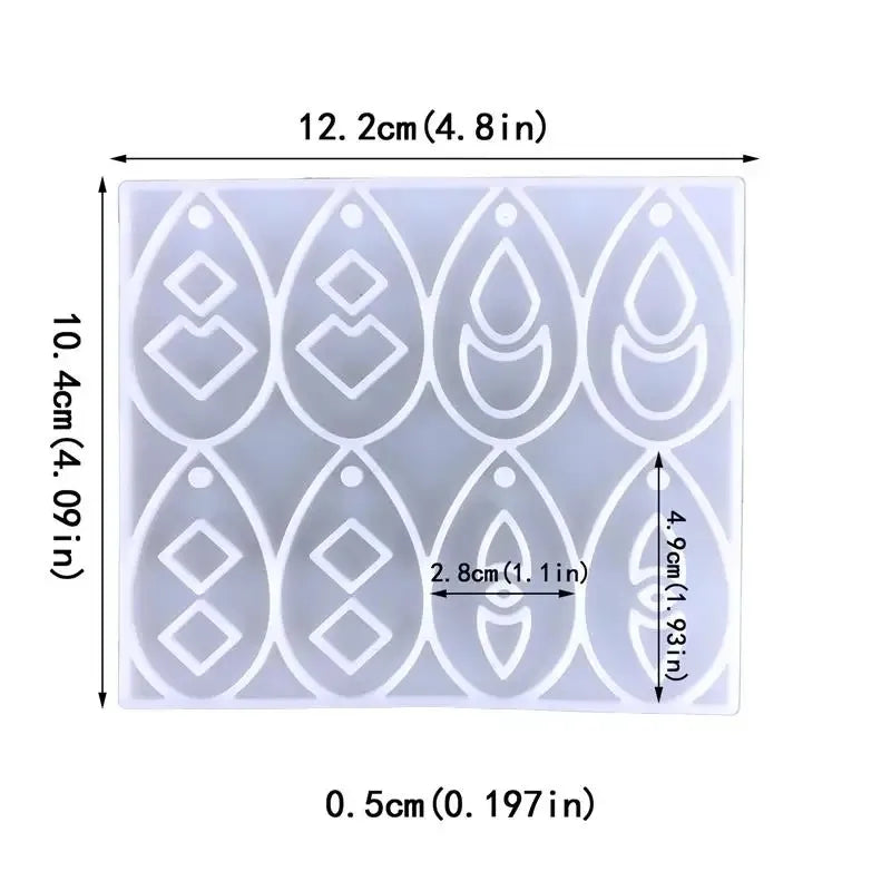 Boucles d'oreilles pendentifs résine époxy Silicone moule bricolage lune et étoile