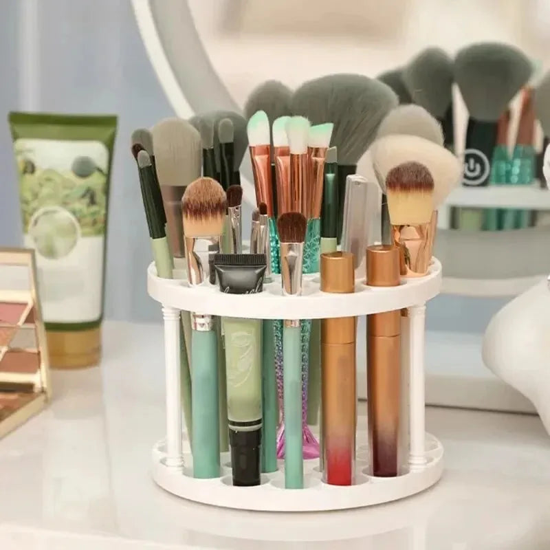 Support de rangement pour pinceaux de maquillage, support de rangement pour cosmétiques de bureau, rouge à lèvres, rangement pour pinceaux de maquillage, coiffeuse, boîte de rangement de tri
