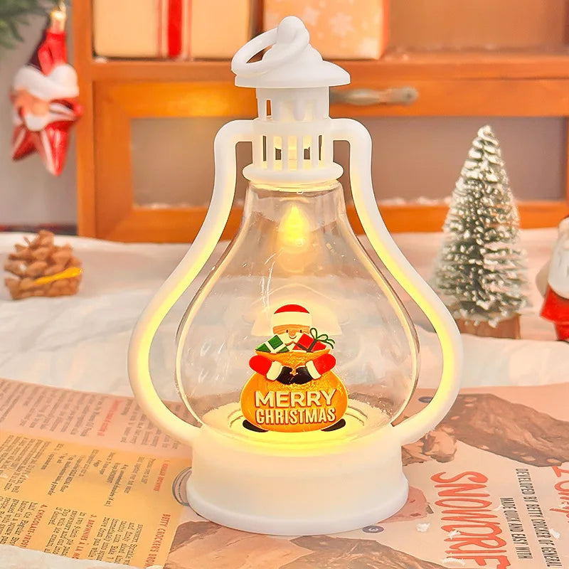 Lanterne portable LED pour sapin de Noël